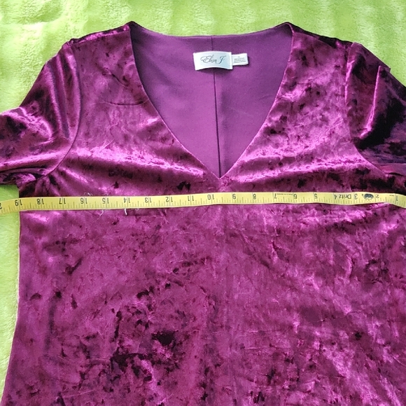 Eliza J Dress In Raspberry Velvet - Picture 8 of 8